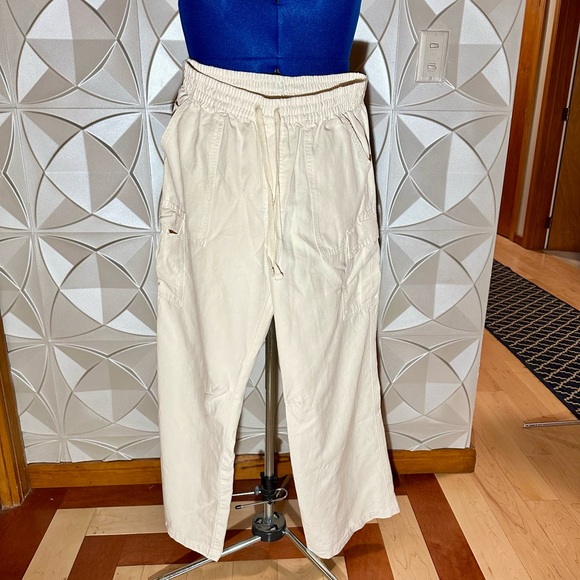 Light canvas/cotton pull on cargo pants - Picture 1 of 5